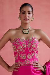 Yasmin - Fuchsia Saree Set