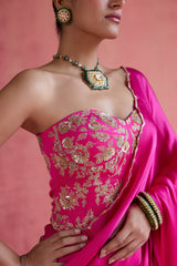 Yasmin - Fuchsia Saree Set