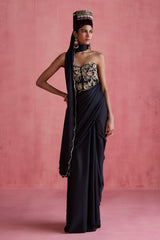 Yasmin - Black Saree Set
