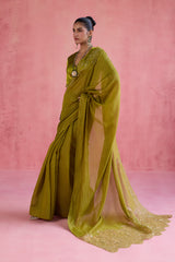 Naaz - Green Saree Set