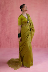 Naaz - Green Saree Set