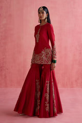 Alya - Red Sharara Set