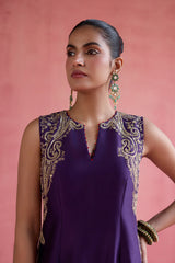 Seher - Purple Sharara Set