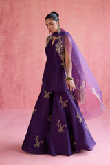 Seher - Purple Sharara Set