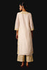 Ivory Yellow Chanderi Kurta Set with Cutwork Embroidery