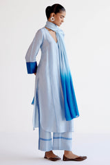Alia Bhatt in Light Blue Summer Tussar Angrakha Set