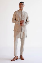 Sand Embroidered Bundi Set