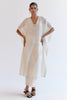 Ivory Chanderi Kaftan Set with Resham Embroidery