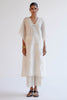 Ivory Chanderi Kaftan Set with Resham Embroidery