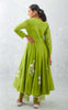 Aishwarya Lekshmi in Green Embroidered Chanderi Anarkali Set