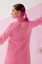 Trisha Krishnan in Blush Pink Zari Detailed Chanderi Kurta Set