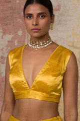 Sanjana Batra In Mustard Organza Lehenga Set