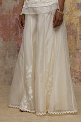 Navneet Randhawa Ivory Georgette Sharara Set