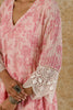 Alia Bhatt in Blush Pink Block Printed Kota Kurta Set