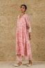 Alia Bhatt in Blush Pink Block Printed Kota Kurta Set