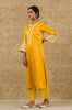 Neetu Kapoor in Mustard Cotton Silk Satin Embroidered Kurta Set