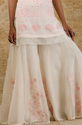Alia Bhatt in Ivory Georgette Sharara Set