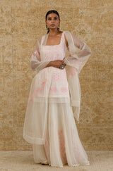 Alia Bhatt in Ivory Georgette Sharara Set