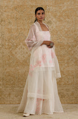 Alia Bhatt in Ivory Georgette Sharara Set