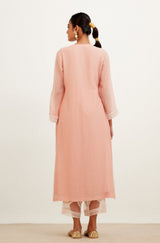 Blush Pink Chanderi Kurta Set