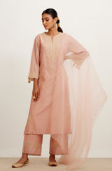 Baby Pink Dori Embroidered Kurta Set