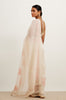 Ivory Pink Silk Organza Saree