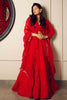 Medha Bahuguna in Red Organza Lehenga Set