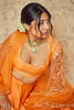 Meagan Concessio in Orange Hand Block Print Lehenga Set