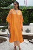 Alisha Pekha in Orange Embroidered Kaftan Set