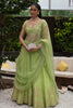 Alisha Pekha in Green Hand Block Print Lehenga