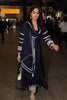 Janhvi Kapoor in Navy Blue Chanderi Anarkali Set