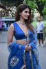 Pooja Hegde in Blue Dori Embroidered Cotton Silk Lehenga