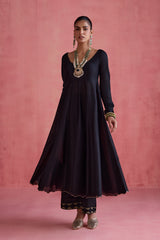 Gulnaz - Black Anarkali & Khada Dupatta Set