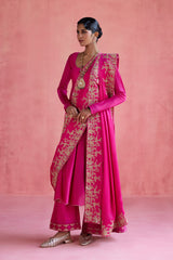 Gulnaz - Fuchsia Anarkali & Khada Dupatta Set
