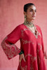 Nazm Anarkali Set - Red