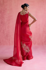 Zohra - Red Saree Set