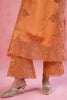 Orange Raw Silk Satin Dori Embroidered Kurta Set