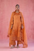 Orange Raw Silk Satin Dori Embroidered Kurta Set