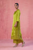 Green Raw Silk Satin Dori Embroidered Kurta Set