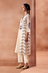 Ivory/Blue Kurta Set (RTS)