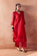 Namrata Shirodkar in Red Kurta Set