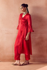 Namrata Shirodkar in Red Kurta Set