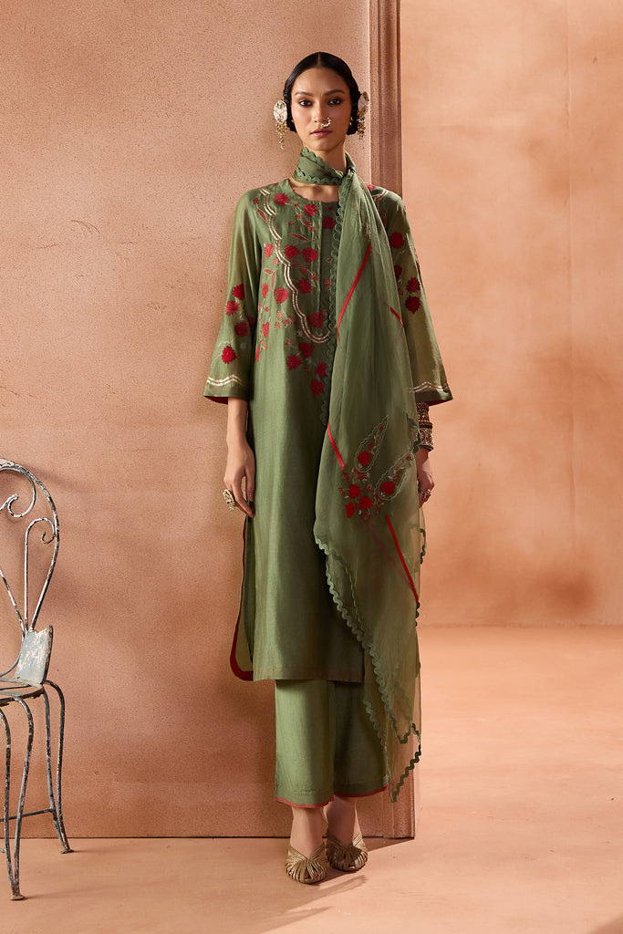 Green Kurta Set