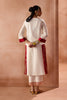 Ivory/ Maroon Kurta Set