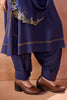Navy box pleated pants Kurta Set