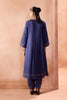Navy box pleated pants Kurta Set