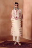 Ivory/ Red Kurta Set