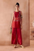 Maroon Short Kurta Pallazo Set