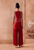 Maroon Short Kurta Pallazo Set