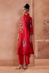 Red Kurta Set